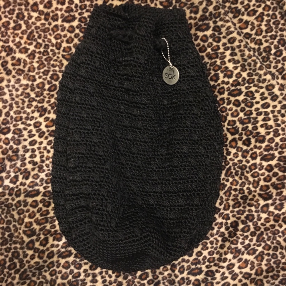 EUC hobo backpack woven with drawstring closure